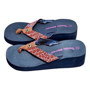 Footsie Charms Sandals Size 7 Brown